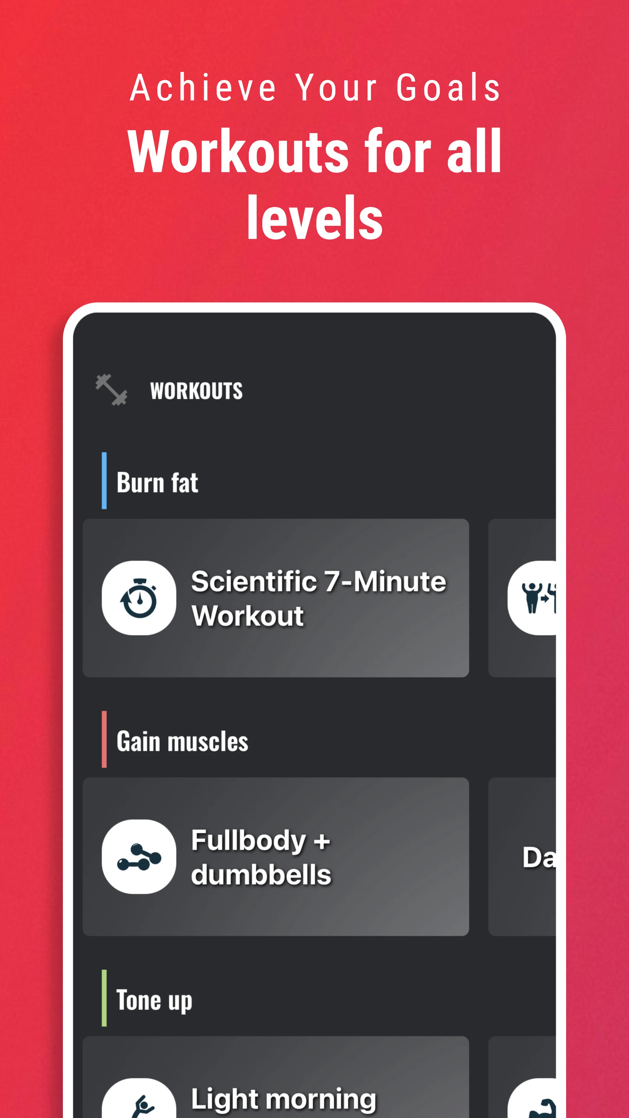 Home workouts BeStronger screenshot
